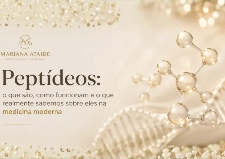 Peptídeos para emagrecimento e saúde metabólica, incluindo semaglutida, tirzepatida e retatrutida.